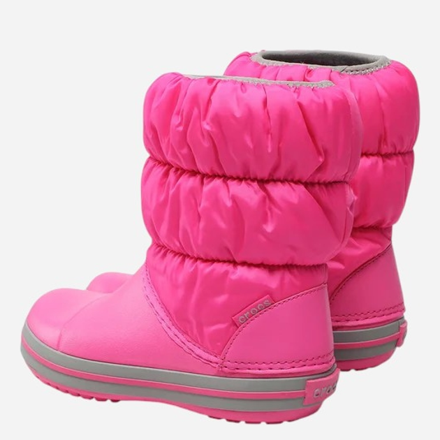 Śniegowce dziecięce dla dziewczynki ocieplane Crocs Winter Puff Boot Kids 14613-6TR 33-34 Różowe (196265132522) - obraz 3