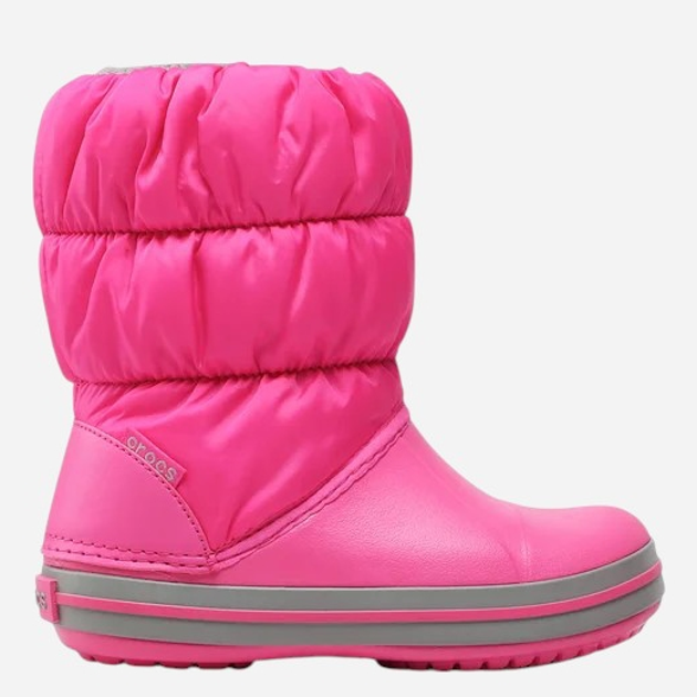 Śniegowce dziecięce dla dziewczynki ocieplane Crocs Winter Puff Boot Kids 14613-6TR 25-26 Różowe (196265132508) - obraz 1