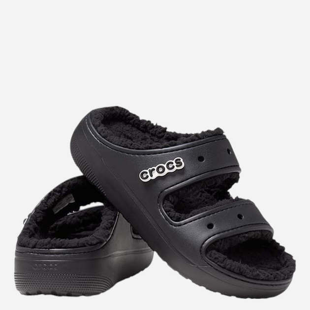 Жіночі шльопанці Crocs Classic Cozzzy Sandal 207446-060 36-37 Чорні (196265136940) - зображення 2