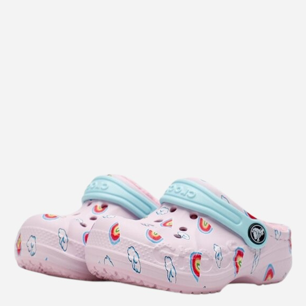 Chodaki dziecięce dla dziewczynki ocieplane Crocs Baya Lined Printed 207653-6GD 25-26 Różowe (196265139040) - obraz 2