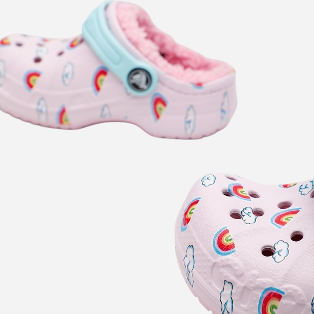 Chodaki dziecięce dla dziewczynki ocieplane Crocs Baya Lined Printed 207653-6GD 27-28 Różowe (196265138982) - obraz 3