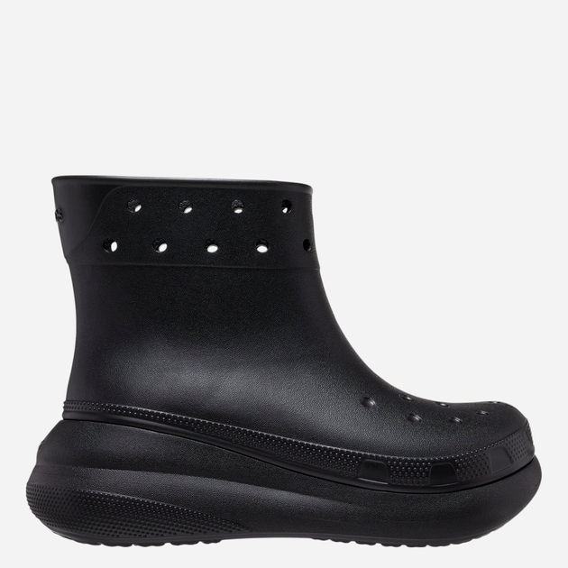 Жіночі гумові чоботи низькі Crocs Classic Crush Rain Boot 207946-BLK 36-37 Чорні (196265150496) - зображення 1