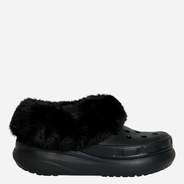Жіночі крокси утеплені Crocs Furever Crush 208446-001 36-37 Чорні (196265276233) - зображення 1