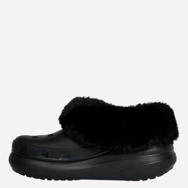 Жіночі крокси утеплені Crocs Furever Crush 208446-001 36-37 Чорні (196265276233) - зображення 3