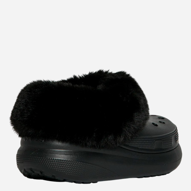 Жіночі крокси утеплені Crocs Furever Crush 208446-001 36-37 Чорні (196265276233) - зображення 4