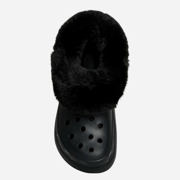 Жіночі крокси утеплені Crocs Furever Crush 208446-001 38-39 Чорні (196265276257) - зображення 5