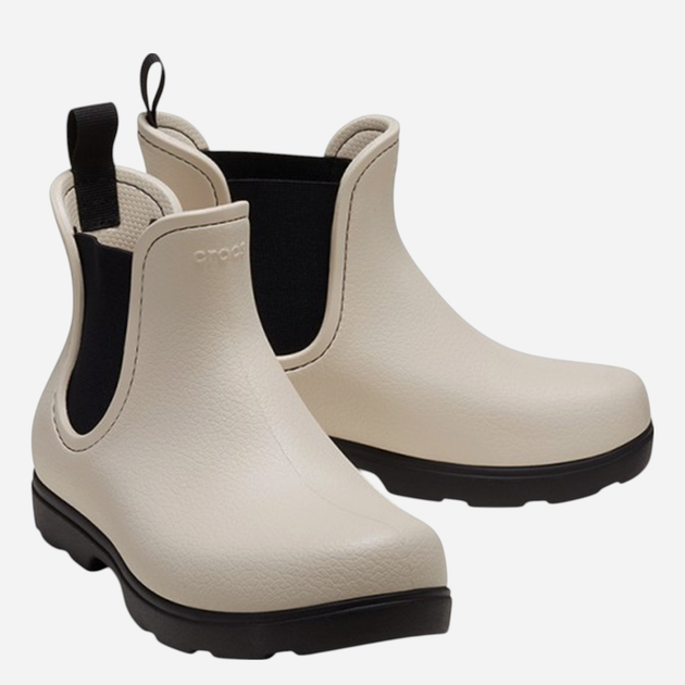 Kalosze damskie krótkie Crocs Dylan Chelsea Boot 210078-160 37-38 Beżowe (196265784561) - obraz 2