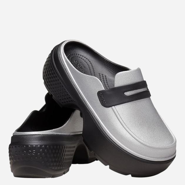 Жіночі мюлі Crocs Stomp Metallic Loafer 210363-01V 41-42 Сріблясті (196265793815) - зображення 3
