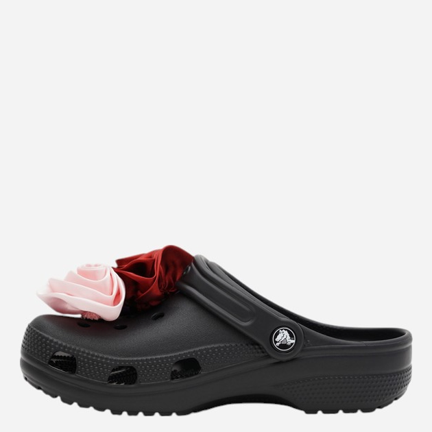 Жіночі крокси Crocs Classic Rosette Clog 210388-001 39-40 Чорні (196265794447) - зображення 4