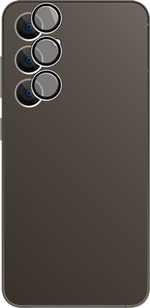 Захисне скло MyScreen DIAMOND GLASS CAMERA LENS COVER для Samsung Galaxy A55 Black (MD8102 DGCLC BLACK) - зображення 2