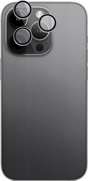 Szkło ochronne MyScreen DIAMOND GLASS CAMERA LENS COVER do Apple iPhone 15 Pro/15 Pro Max Black (MD7921 DGCLC BLACK) - obraz 2