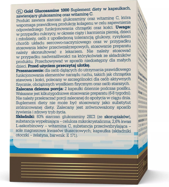 Suplement diety Olimp Gold Glucosamine 1000 120 kapsułek (5901330013331) - obraz 3