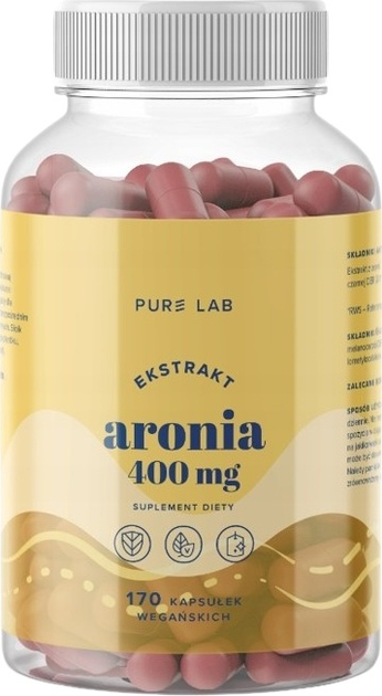 Дієтична добавка Aura Herbals Pure Lab Екстракт аронії 400 мг 170 капсул (5902479614120) - зображення 1