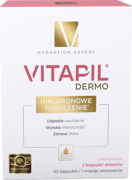 Suplement diety NutroPharma Vitapil Dermo Hialuronowe Nawilżenie 60 kapsułek (5904161801030) - obraz 1