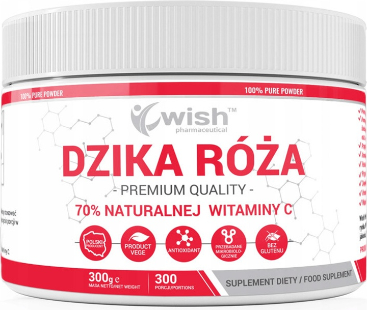 Suplement diety Wish Pharmaceutical Dzika Róża 300 g (5903351712071) - obraz 1