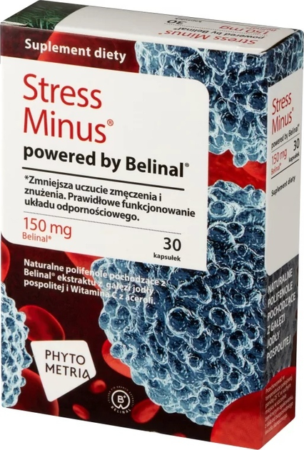Suplement diety Phytometria Stress Minus powered by Belinal 150 mg 30 kapsułek (3830074140039) - obraz 1