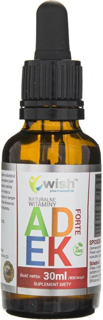 Дієтична добавка Wish Pharmaceutical АДЕК Форте в краплях 30 мл (5903351710107) - зображення 2