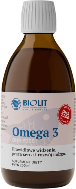 Дієтична добавка Biolite Омега 3 ДГК 2200 200 мл (5907190845204) - зображення 1