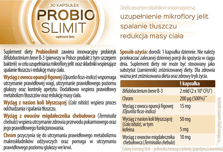 Дієтична добавка Aflofarm Probioslimit 30 капсул (5902802707611) - зображення 2