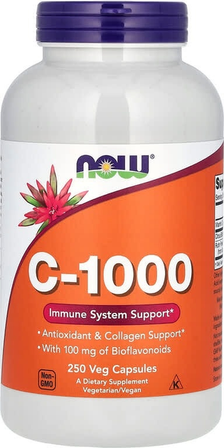 Дієтична добавка Now Foods C-1000 з біофлавоноїдами 250 капсул (733739006929) - зображення 1