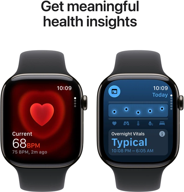 Smartwatch Apple Watch Series 11 GPS + Cellular 42mm Slate Titanium Case with Black Sport Band - M/L (MF8T4) - obraz 5