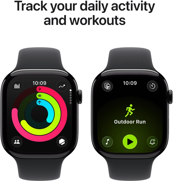Smartwatch Apple Watch Series 11 GPS + Cellular 46mm Jet Black Aluminium Case with Black Sport Band - S/M (MFC24) - obraz 4