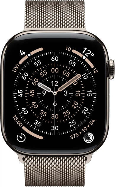 Смарт-годинник Apple Watch Series 11 GPS + Cellular 46mm Natural Titanium Case with Natural Milanese Loop - M/L (MFD04) - зображення 2