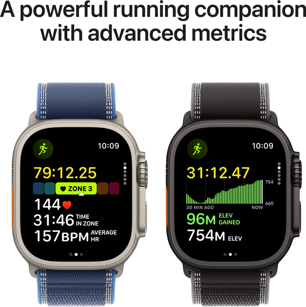 Смарт-годинник Apple Watch Ultra 3 GPS + Cellular 49mm Natural Titanium Case with Blue/Bright Blue Trail Loop - S/M (APL_MEWR4) - зображення 4