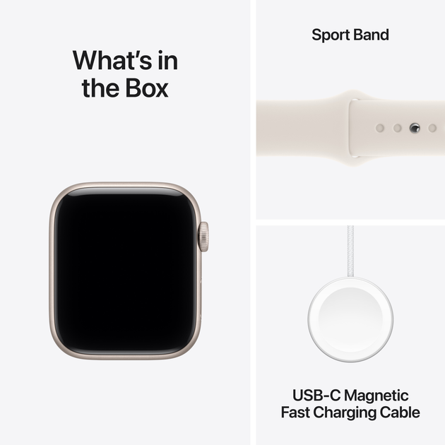 Смарт-годинник Apple Watch SE 3 (2025) GPS 40mm Starlight Aluminium Case with Starlight Sport Band - S/M (APL_MEH34) - зображення 8