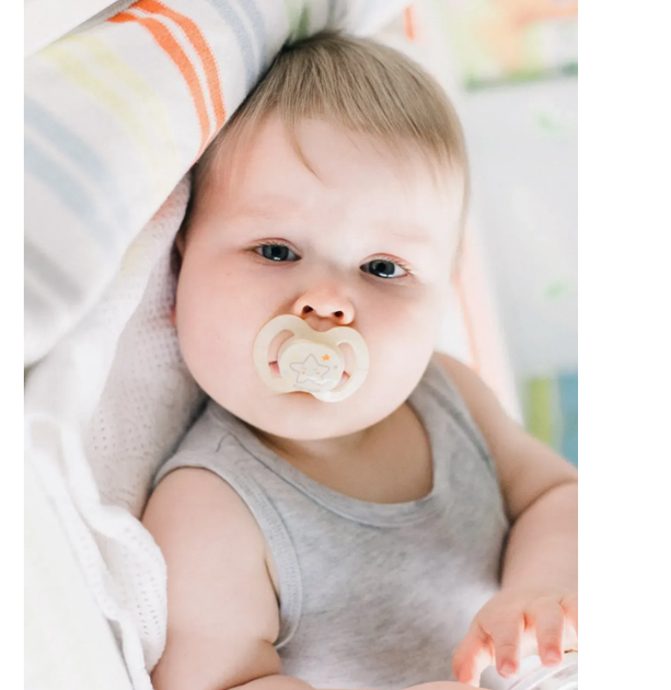Пустышка силиконовая ортодонтическая ночная Baby-Nova розовая 0-6 мес, 1шт. - изображение 2