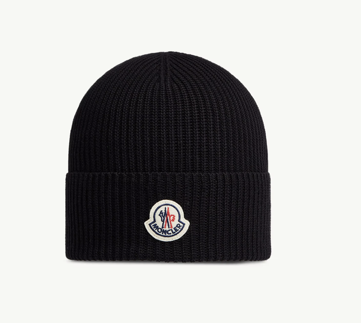 Шапка Moncler черная цвете, One Size (универсальный размер), унисекс. - Фото 1 Шапка Moncler черная цвете, One Size (универсальный размер), унисекс. - изображение 1