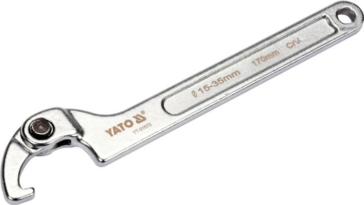 Ключ гаковий Yato з носиком на шарнірі YT-01670 15-35 мм 170 мм CrV (5906083025488) - зображення 3