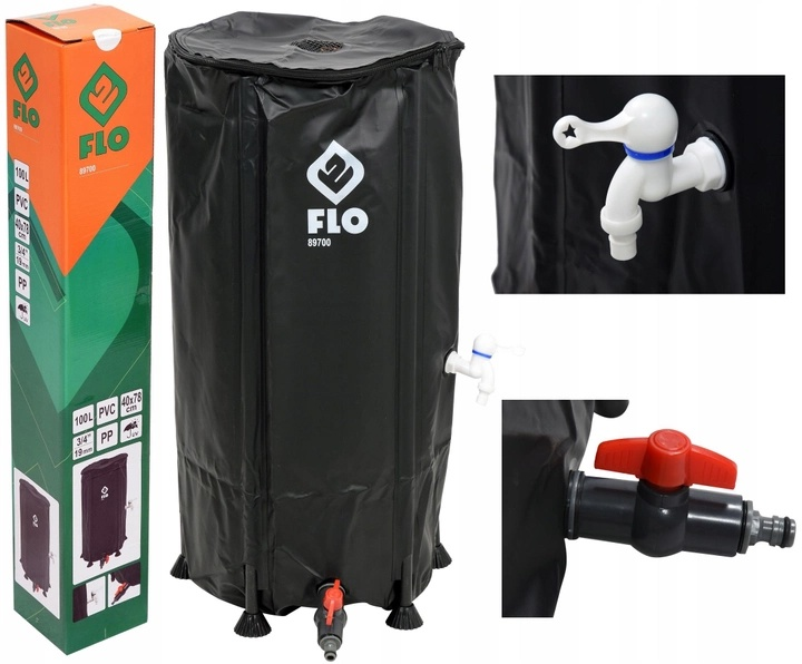 Zbiornik na deszczówkę z PVC Flo 89702 60 x 88 cm 250 l (5906083066580) - obraz 7