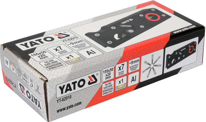Рубанок ручний Yato YT-62910 для обробки фасок із сімома лезами (5906083094545) - зображення 6