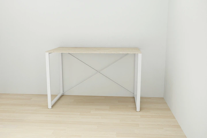 Письменный стол Ferrum-decor Серии Конект 75x120x600 белый ДСП Дуб Сонома 16мм (FRD-104210) - Фото 4 Письменный стол Ferrum-decor Серии Конект 75x120x600 белый ДСП Дуб Сонома 16мм (FRD-104210) - изображение 4