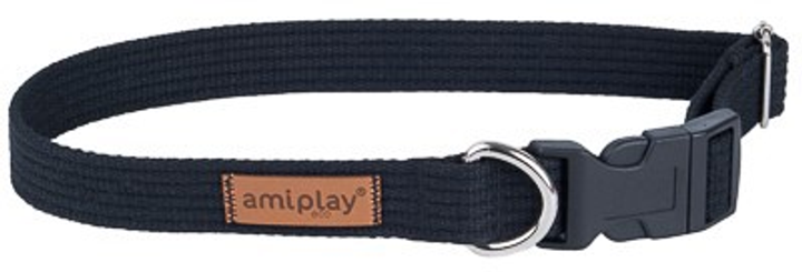 Obroża regulowana Amiplay Cotton XL Czarna (5907563222267) - obraz 1