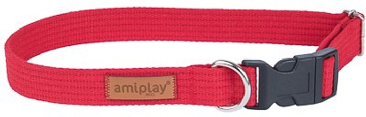 Obroża regulowana Amiplay Cotton XL Czerwona (5907563223257) - obraz 1