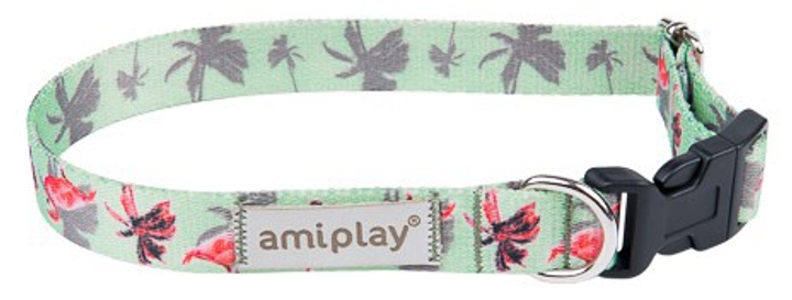 Регульований нашийник Amiplay Cotton Be Happy Discovery S Flamingo (5907563282216) - зображення 1
