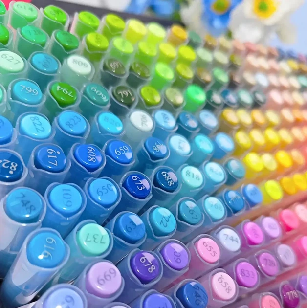 Набор маркеров GuangNa Acrylic Brush Marker GN.8101 | Акриловые художественные маркеры 288 шт с кисточковым наконечником (ab288) - Фото 2 Набор маркеров GuangNa Acrylic Brush Marker GN.8101 | Акриловые художественные маркеры 288 шт с кисточковым наконечником (ab288) - изображение 2