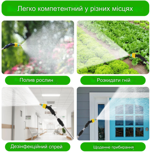 Опрыскиватель для растений, садовый, со шлангом и насаками AND LY-1014 - изображение 3