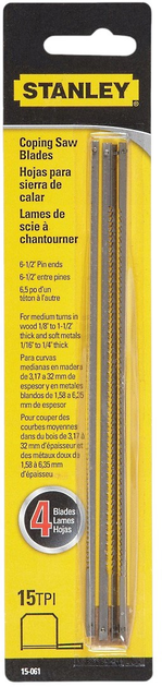 Brzeszczoty do wyrzynarki Stanley 160 mm 4 szt (3253560150617) - obraz 3