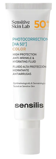 Fluid przeciwsłoneczny do twarzy Sensilis Photocorrection HA SPF50+ Color 50 ml (8428749000051) (955555910922119) - Outlet - obraz 1