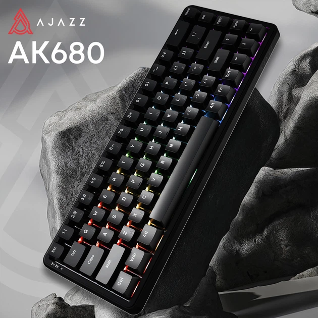 Клавіатура Ajazz AK680 MAX для геймінгу (RGB, Magnetic Grain HIFI