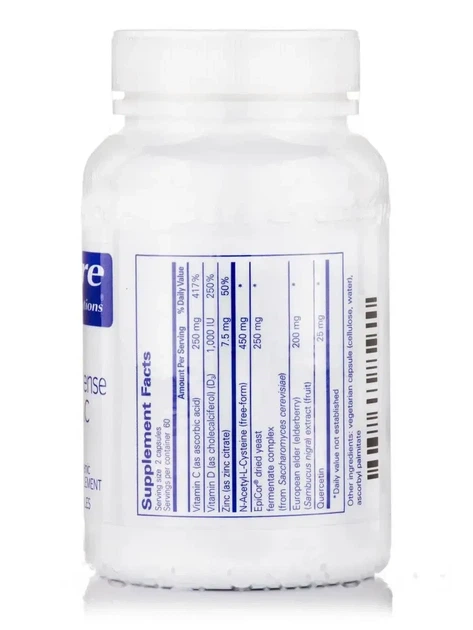 Вітаміни для імунітету з ацетилцистеїном Pure Encapsulations (PureDefense with NAC) 120 капсул - зображення 3