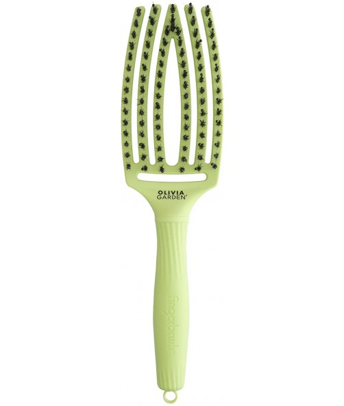 Щетка для укладки Olivia Garden Finger Brush Care Iconic Boar&Nylon Green Pistachio - Фото 1 Щетка для укладки Olivia Garden Finger Brush Care Iconic Boar&Nylon Green Pistachio - изображение 1