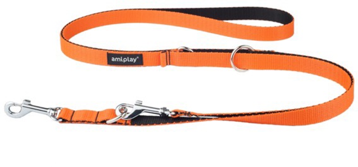 Регульований повідець Amiplay Twist 6 в 1 L 1-2 м Помаранчевий (5907563242791) - зображення 1