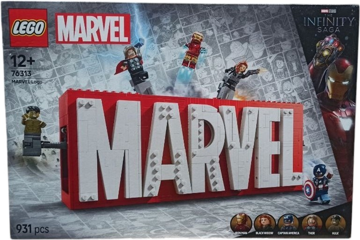 Конструктор LEGO Super Heroes Marvel Логотип і міні фігурки MARVEL 931 елемент (76313) (955555911733572) - Уцінка - зображення 13