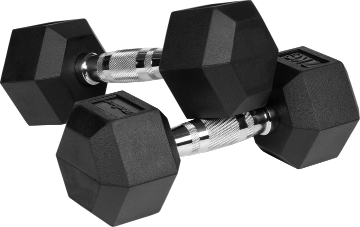 Hantle żeliwne Rebel Active gumowane HEX 2x7 kg RBA-2325-07 (5901890111850) - obraz 2