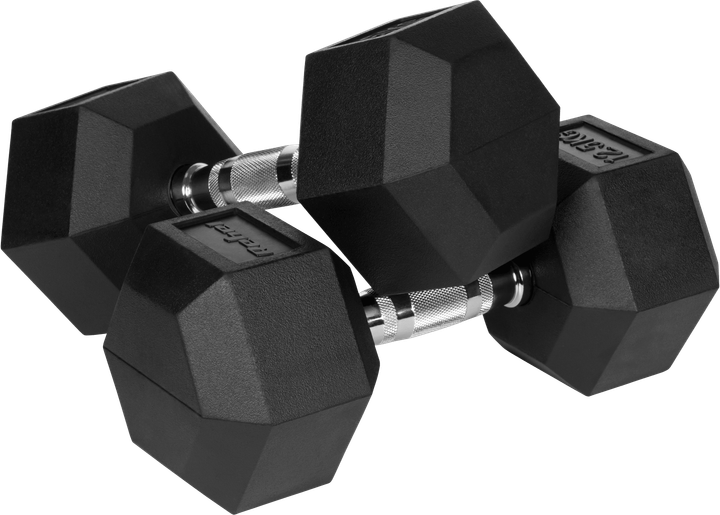 Гантелі чавунні Rebel Active гумовані HEX 2x12.5 кг RBA-2325-12.5 (5901890111904) - зображення 2