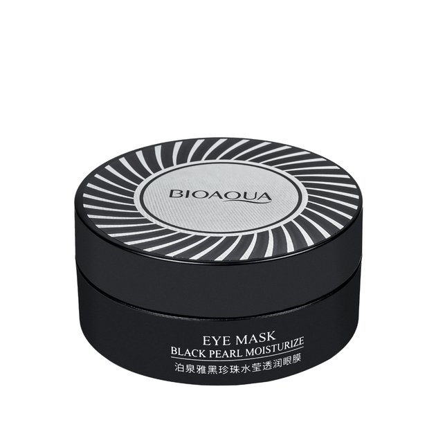 Патчи для кожи вокруг глаз с экстрактом черного жемчуга Bioaqua Black Pearl Crystal Clear Eye Mask гидрогелевые - изображение 2